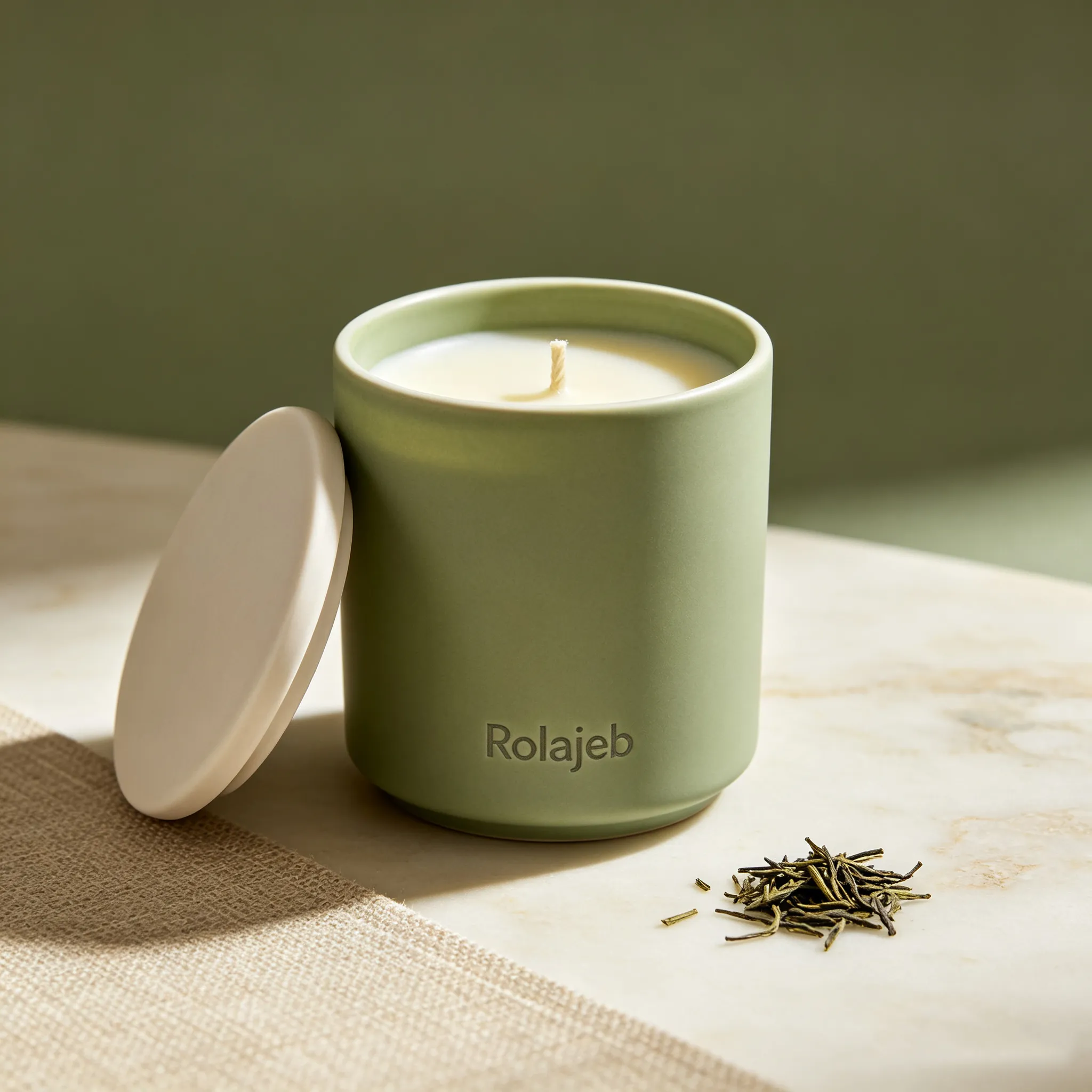 Rolajeb Green Tea Calm Soy Wax Candle
