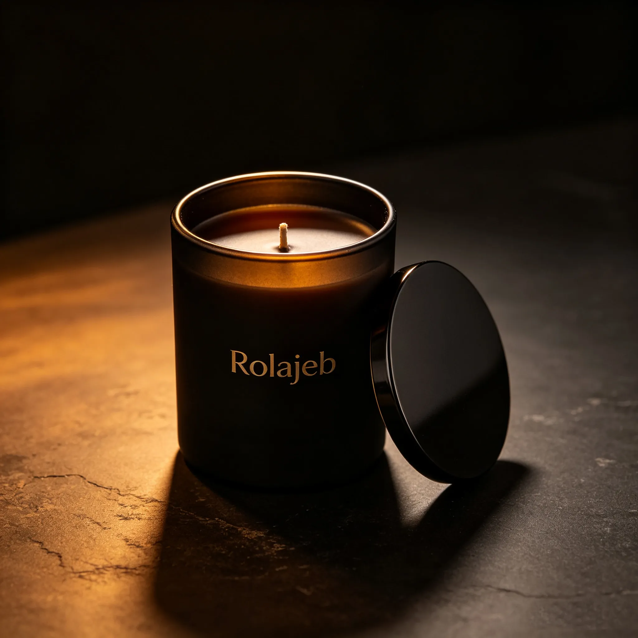 Rolajeb Noir Amber Soy Wax Candle